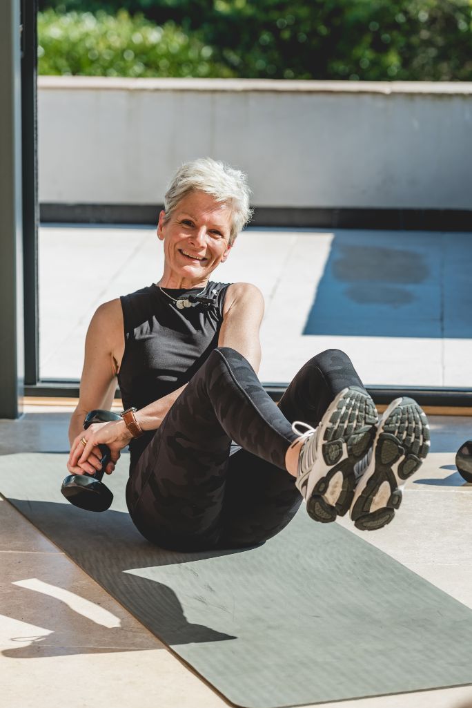 An image Rosie Jackson enjoying exercising in the sunshine